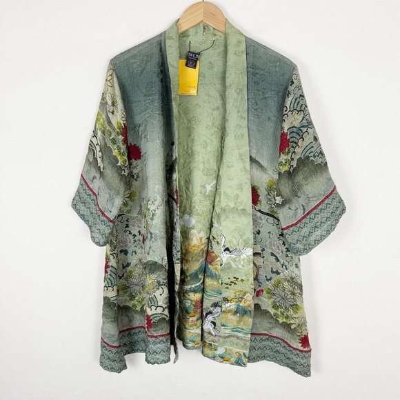 Citron Santa Monica Reversible Silk Kimono Jacket